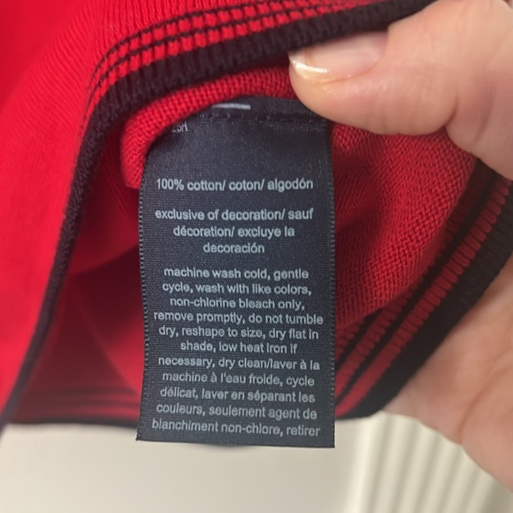 Tommy Hilfiger red heart sweater Sz L - Picture 6 of 8